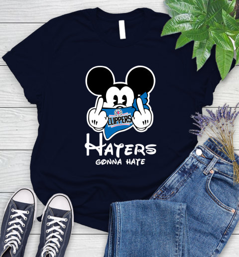 NBA LA Clippers Haters Gonna Hate Mickey Mouse Disney Basketball T Shirt Women's T-Shirt 2