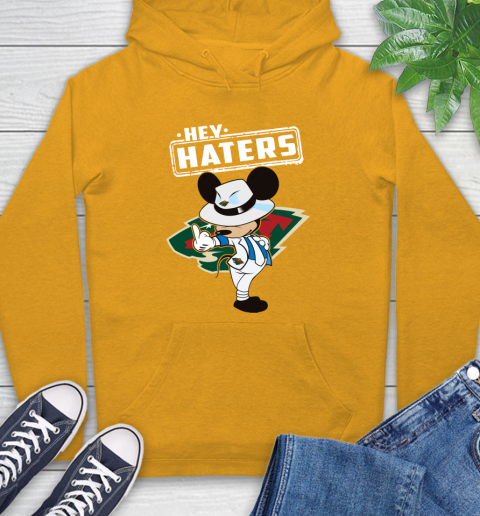 NHL Hey Haters Mickey Hockey Sports Minnesota Wild Hoodie 2
