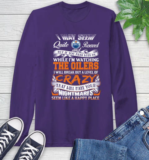 Edmonton Oilers NHL Hockey Don't Mess With Me While I'm Watching My Team Long Sleeve T-Shirt 5