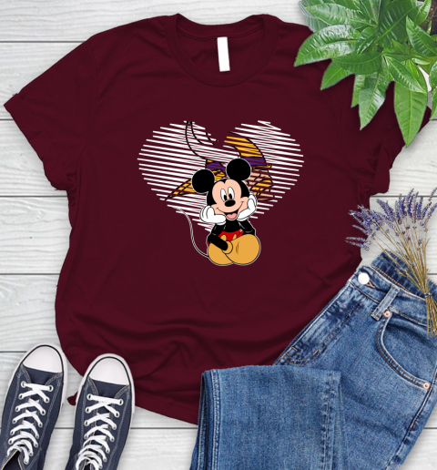 NFL Minnesota Vikings The Heart Mickey Mouse Disney Football T Shirt_000 Women's T-Shirt 7