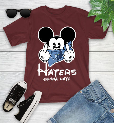 NBA Memphis Grizzlies Haters Gonna Hate Mickey Mouse Disney Basketball T Shirt Youth T-Shirt 14