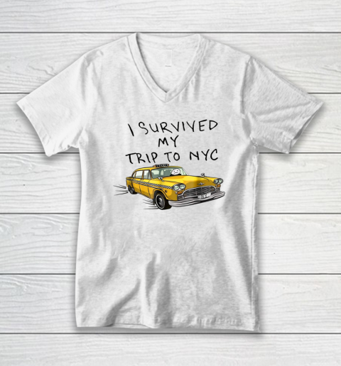 I Survived My Trip to NYC New York City Funny V-Neck T-Shirt