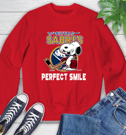 NHL Buffalo Sabres Snoopy Perfect Smile The Peanuts Movie Hockey T Shirt Sweatshirt 10