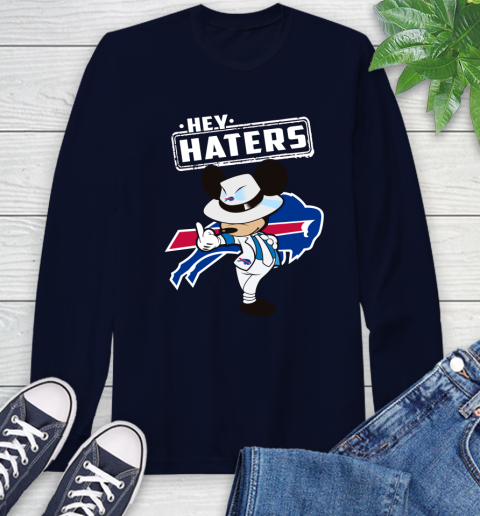 NFL Hey Haters Mickey Football Sports Buffalo Bills Long Sleeve T-Shirt 3
