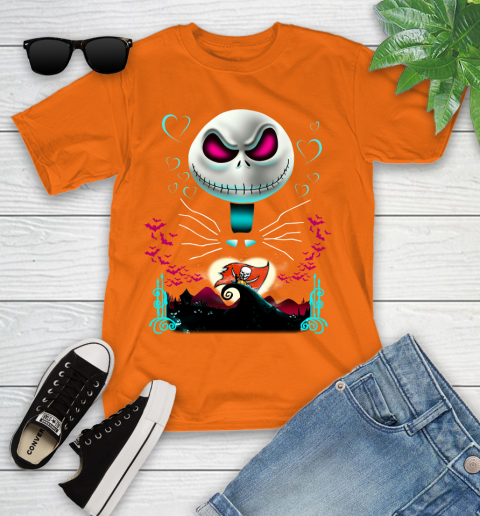 NFL Tampa Bay Buccaneers Jack Skellington Sally The Nightmare Before Christmas Football Youth T-Shirt 9