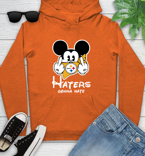 NFL Pittsburgh Steelers Haters Gonna Hate Mickey Mouse Disney Football T Shirt_000 Youth Hoodie 4