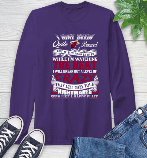 Miami Heat NBA Basketball Don't Mess With Me While I'm Watching My Team Long Sleeve T-Shirt 5