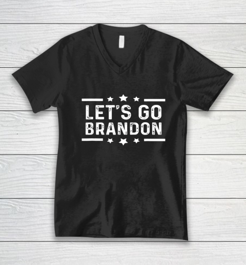 Let's Go Brandon Joe Biden Funny Trendy Sarcastic V-Neck T-Shirt