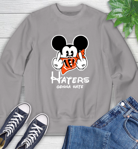 NFL Cincinnati Bengals Haters Gonna Hate Mickey Mouse Disney Football T Shirt_000 Sweatshirt 5