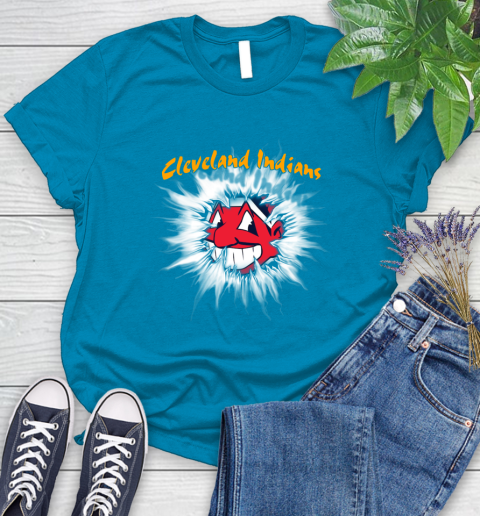 Cleveland Indians MLB Baseball Adoring Fan Rip Sports Women's T-Shirt 10