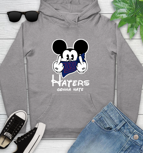 NFL New York Giants Haters Gonna Hate Mickey Mouse Disney Football T Shirt Youth Hoodie 6