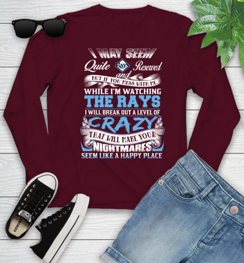 Tampa Bay Rays MLB Baseball Don't Mess With Me While I'm Watching My Team Youth Long Sleeve 6
