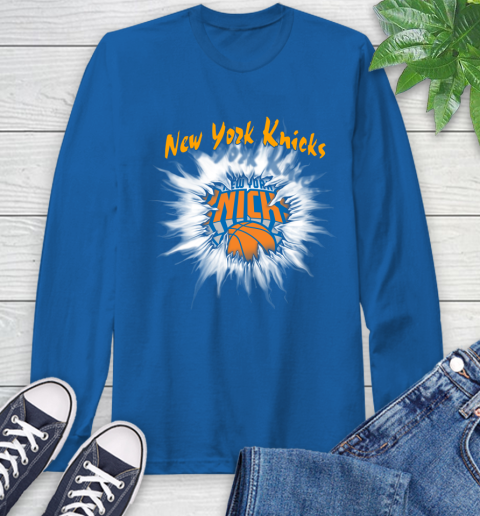 New York Knicks NBA Basketball Rip Sports Long Sleeve T-Shirt 10