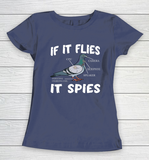 Birds Are Not Real Shirt Funny Bird Spies Conspiracy Theory Birds Women's T-Shirt 16