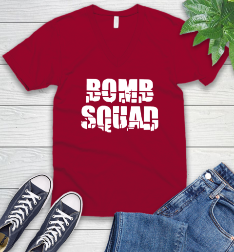 Bomb Squad V-Neck T-Shirt 7