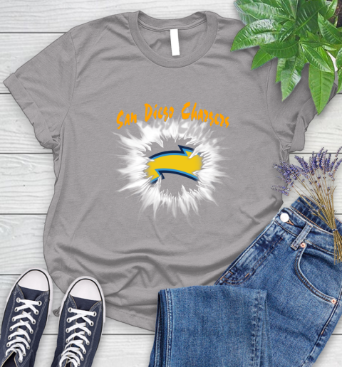 San Diego Chargers NFL Football Adoring Fan Rip Sports Women's T-Shirt 5