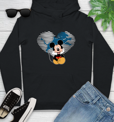 NFL Detroit Lions The Heart Mickey Mouse Disney Football T Shirt_000 Youth Hoodie