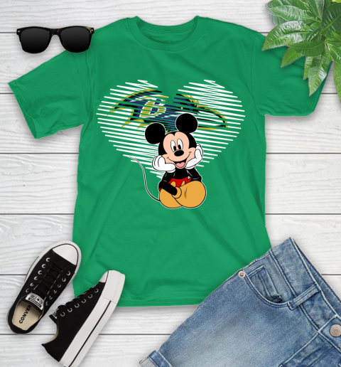 NFL Baltimore Ravens The Heart Mickey Mouse Disney Football T Shirt_000 Youth T-Shirt 8