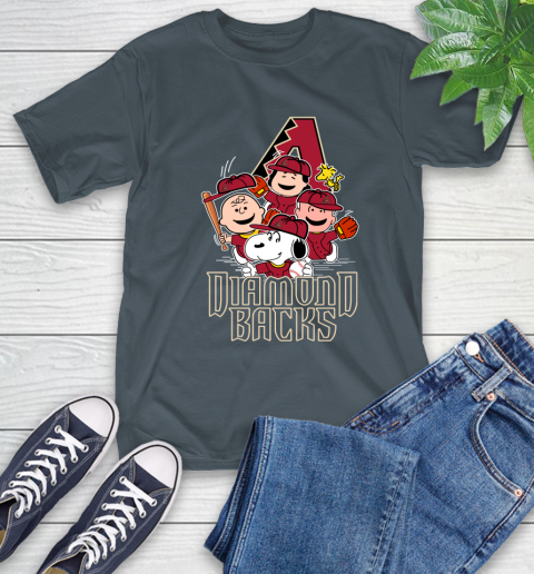 MLB Arizona Diamondbacks Snoopy Charlie Brown Woodstock The Peanuts Movie Baseball T Shirt_000 T-Shirt 10