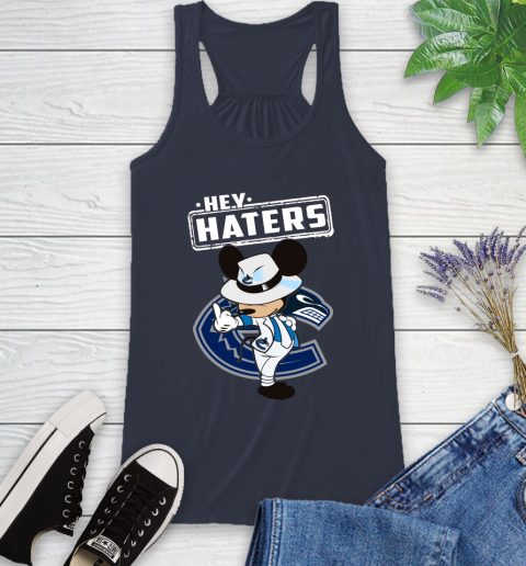 NHL Hey Haters Mickey Hockey Sports Vancouver Canucks Racerback Tank 10