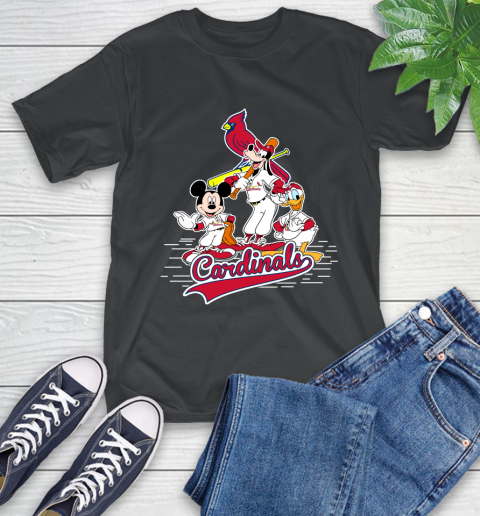 MLB St.Louis Cardinals Mickey Mouse Donald Duck Goofy Baseball T Shirt T-Shirt