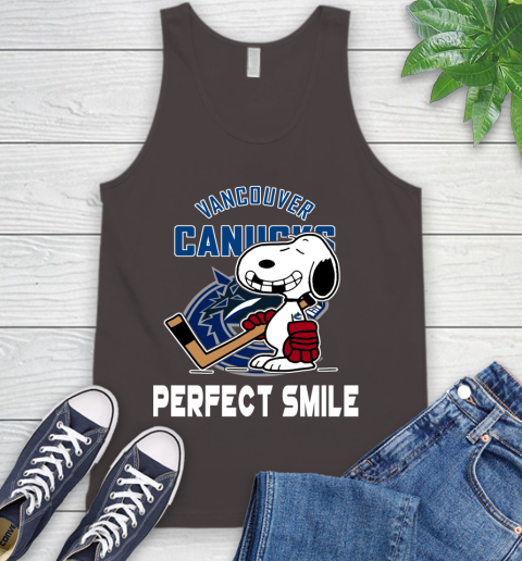 NHL Vancouver Canucks Snoopy Perfect Smile The Peanuts Movie Hockey T Shirt Tank Top 6