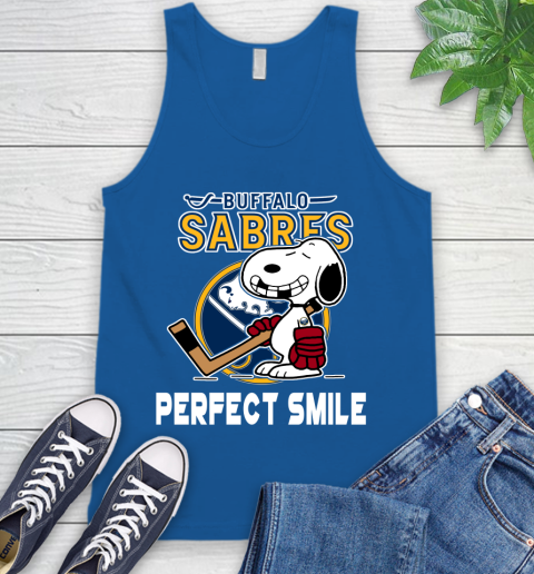 NHL Buffalo Sabres Snoopy Perfect Smile The Peanuts Movie Hockey T Shirt Tank Top 4
