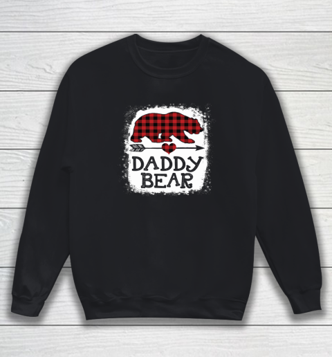 Daddy Bear Christmas Pajama Red Plaid Buffalo Family Sweatshirt