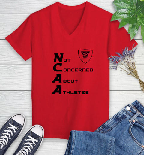 Not Concerned About Athletes Women's V-Neck T-Shirt 7
