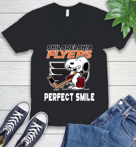 Nhl philadelphia flyers Snoopy perfect smile the Peanuts movie hockey Shirt  - Nvamerch