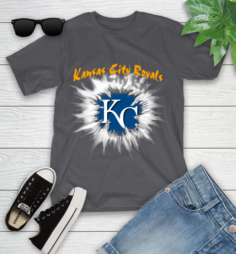 Kansas City Royals MLB Baseball Adoring Fan Rip Sports Youth T-Shirt 6