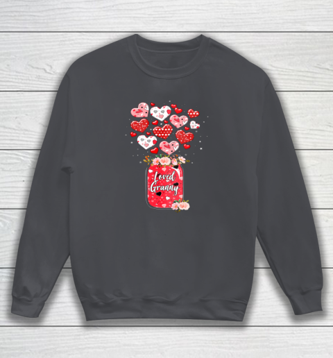 Buffalo Plaid Hearts Loved Grammy Valentine Day Sweatshirt 3