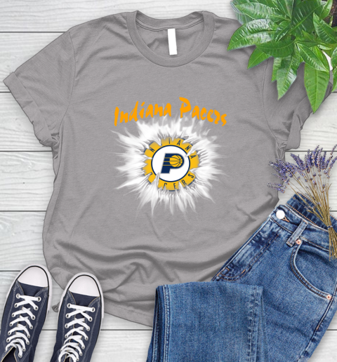 Indiana Pacers NBA Basketball Rip Sports Women's T-Shirt 5