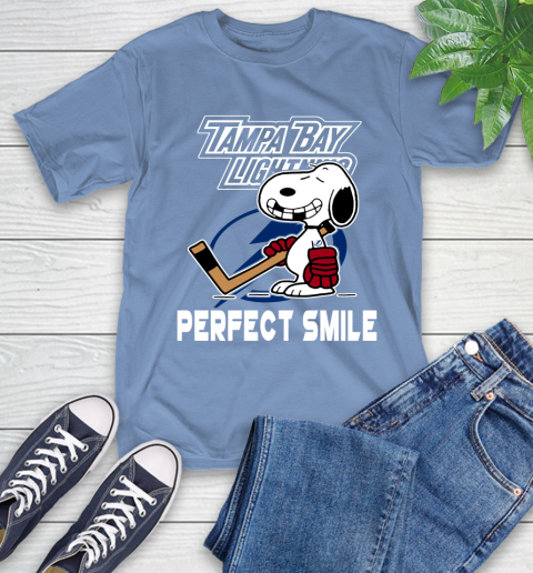 NHL Tampa Bay Lightning Snoopy Perfect Smile The Peanuts Movie Hockey T Shirt T-Shirt 12