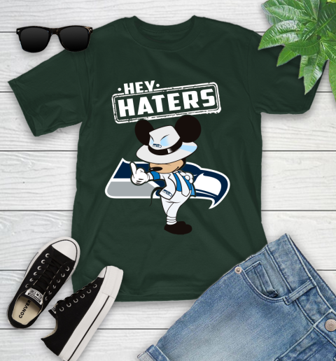 NFL Hey Haters Mickey Football Sports Seattle Seahawks Youth T-Shirt 5