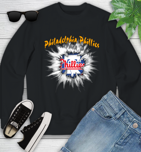 Philadelphia Phillies MLB Baseball Adoring Fan Rip Sports Youth Sweatshirt