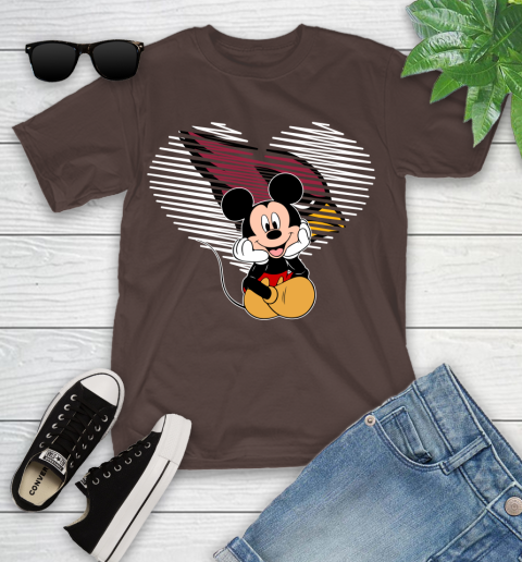 NFL Arizona Cardinals The Heart Mickey Mouse Disney Football T Shirt_000 Youth T-Shirt 7