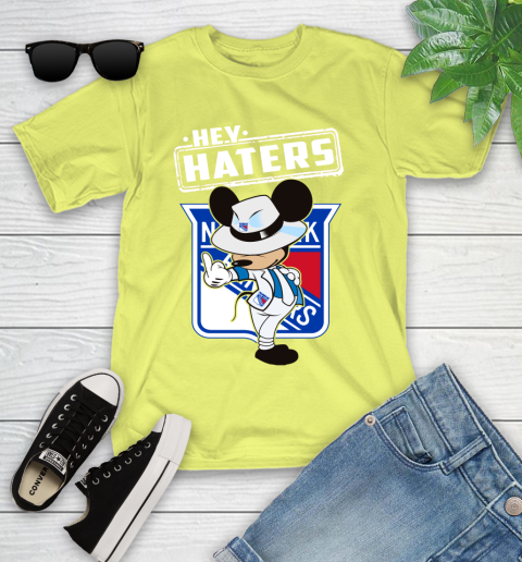 NHL Hey Haters Mickey Hockey Sports New York Rangers Youth T-Shirt 10
