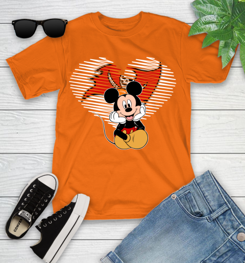 NFL Tampa Bay Buccaneers The Heart Mickey Mouse Disney Football T Shirt_000 Youth T-Shirt 9