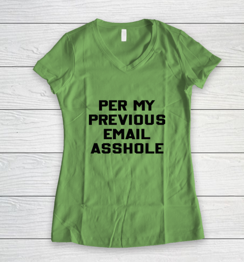 Per My Previous Email Women's V-Neck T-Shirt 4