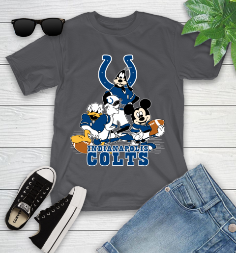 NFL Indianapolis Colts Mickey Mouse Donald Duck Goofy Football Shirt Youth T-Shirt 6