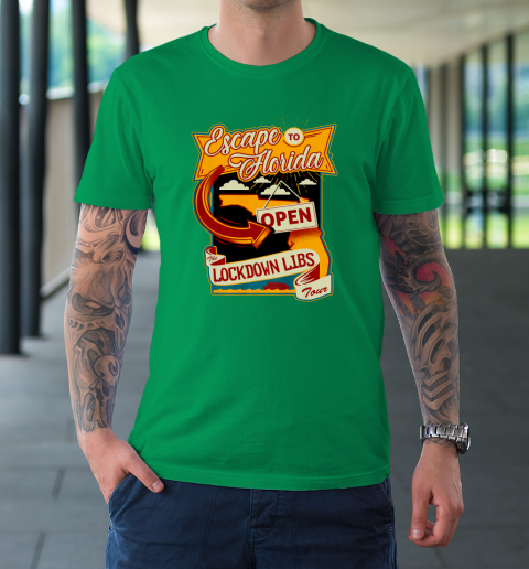 Escape To Florida Shirt Ron DeSantis (Print on front and back) T-Shirt 5