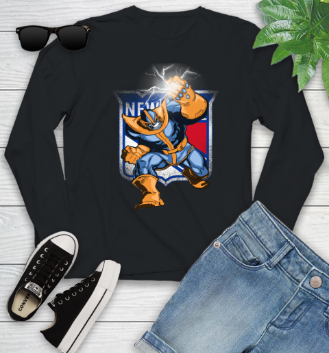 New York Rangers NHL Hockey Thanos Avengers Infinity War Marvel Youth Long Sleeve