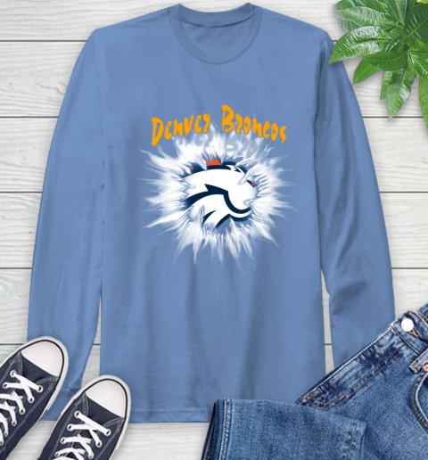 Denver Broncos NFL Football Adoring Fan Rip Sports Long Sleeve T-Shirt 12