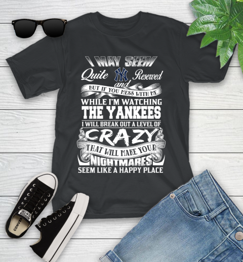 New York Yankees MLB Baseball Don't Mess With Me While I'm Watching My Team Youth T-Shirt