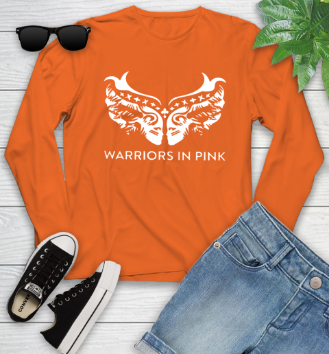 Ford cares warriors in pink shirt Youth Long Sleeve 3