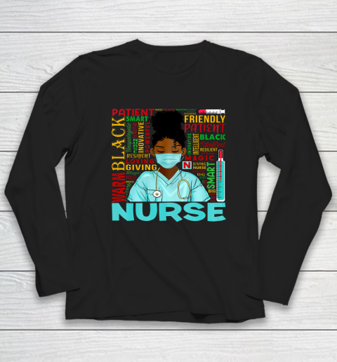 Black Nurse CNA RN 2022 Costume Black History Month Gifts Long Sleeve T-Shirt