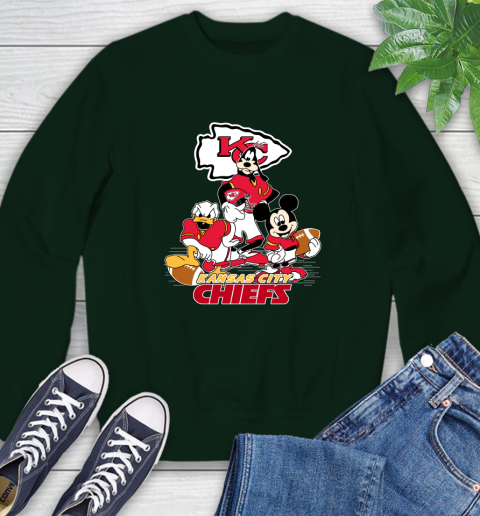 NFL Kansas City Chiefs Mickey Mouse Donald Duck Goofy Football Shirt Sweatshirt 12