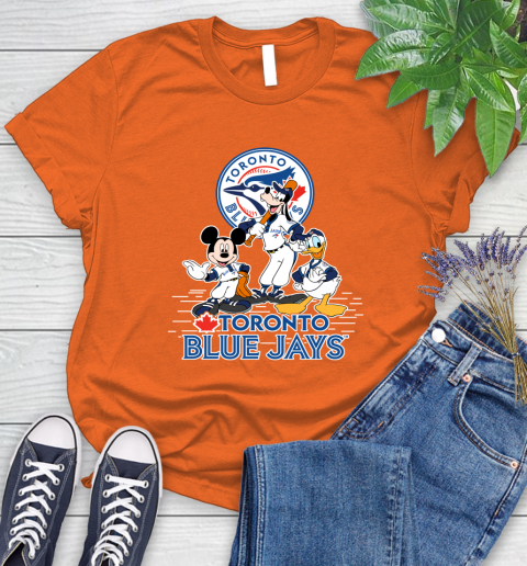 MLB Toronto Blue Jays Mickey Mouse Donald Duck Goofy Baseball T Shirt Women's T-Shirt 3
