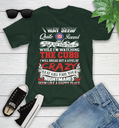 Chicago Cubs MLB Baseball Don't Mess With Me While I'm Watching My Team Youth T-Shirt 5